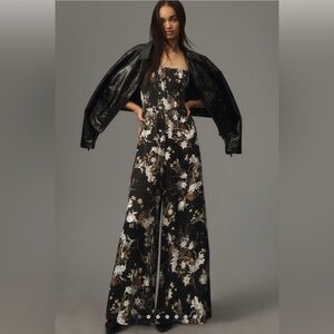 NWOT Anthropologie Pilcro Smocked Jumpsuit with Adjustable/Removable Straps